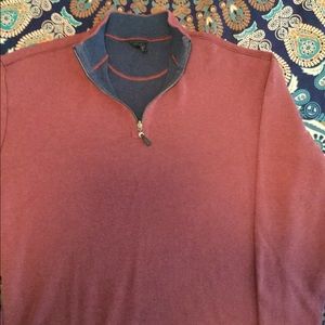 1/4 Zip Sweater (light maroon) XXL